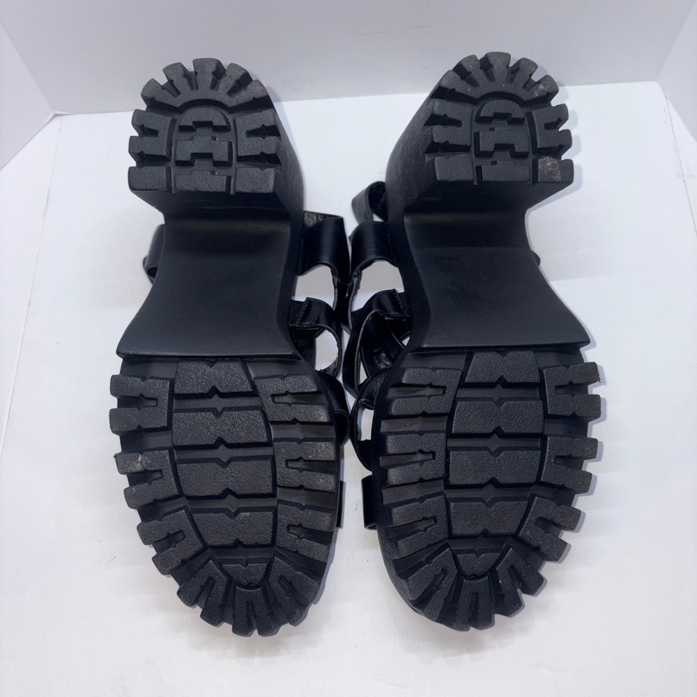 Chunky Lug Sole Sandals Women 6.5 Black Lexie Strappy Platform Unionbay - Picture 6 of 10